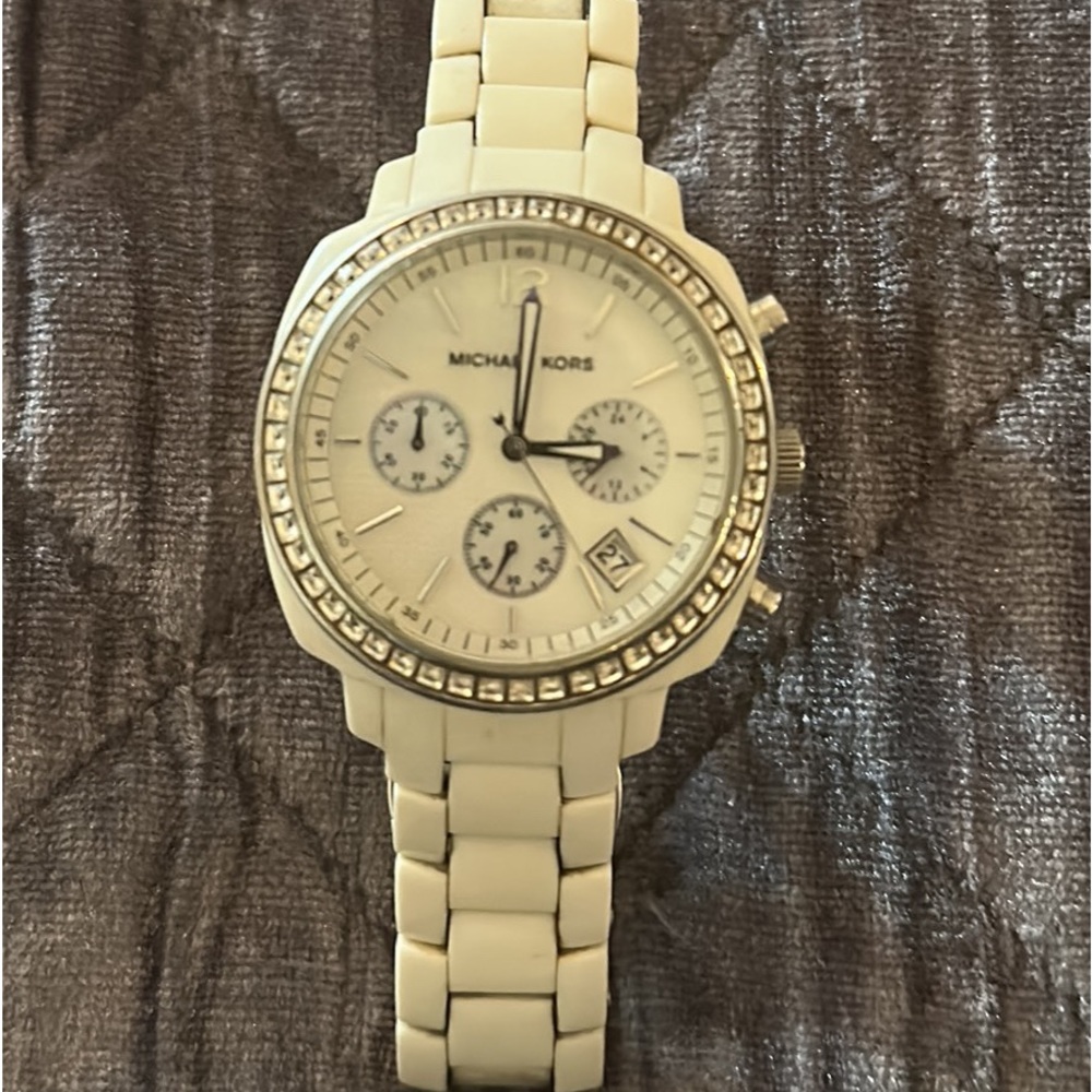 Mk white watch